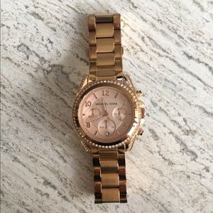 Michael Kors “Blair” Oversized Watch - Rose Gold